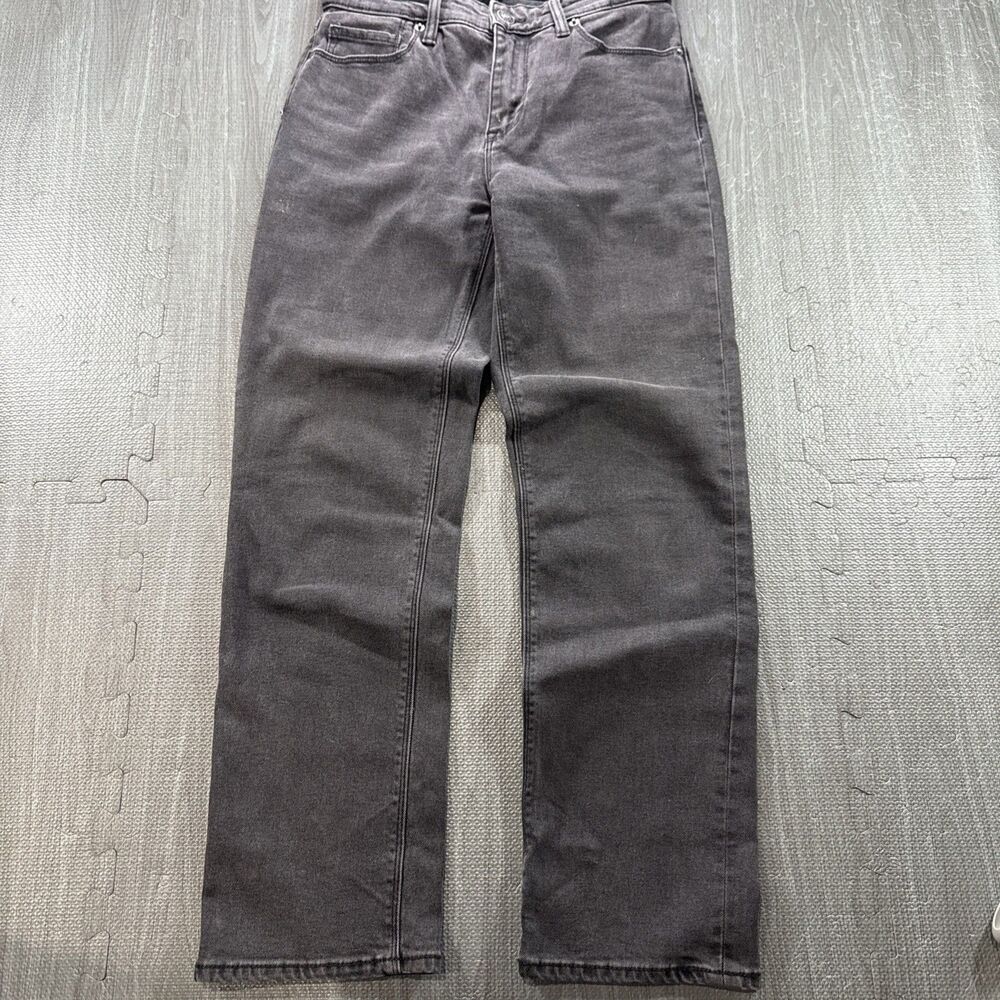 Hudson Jeans Womens 4 Black Night Time Midrise Straight Leg Denim Stretch NWOT